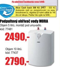 Podpultový ohřívač vody MORA - EVA.cz aktualniletaky.eu