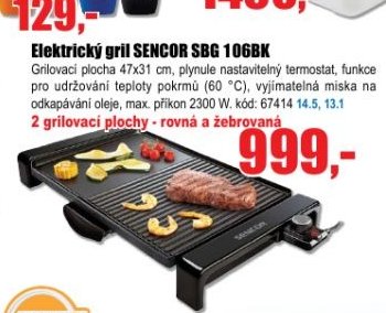 Elektrický gril SENCOR SBG 106BK - EVA.cz aktualniletaky.eu