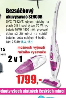 Bez sáčkový akuvysavač SENCOR - EVA.cz aktualniletaky.eu