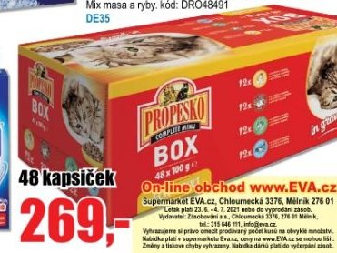 PROPESKO kapsičky pro kočky 48x 100 g - EVA.cz aktualniletaky.eu