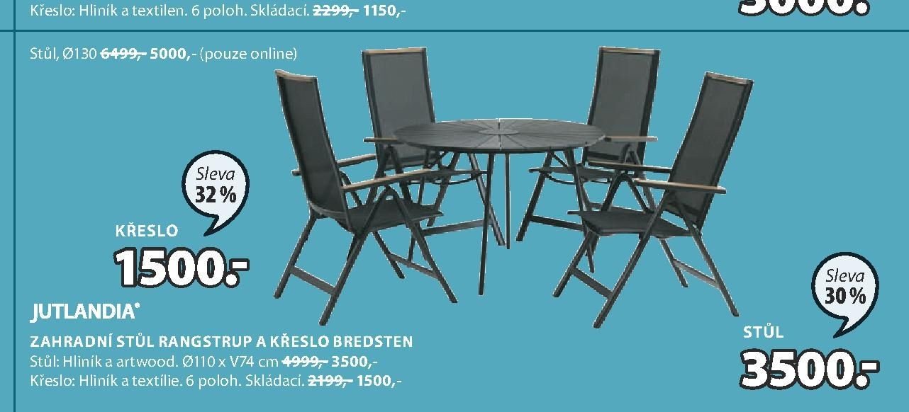 ZAHRADNÍ STŮL RANGSTRUP A KŘESLO BREDSTEN