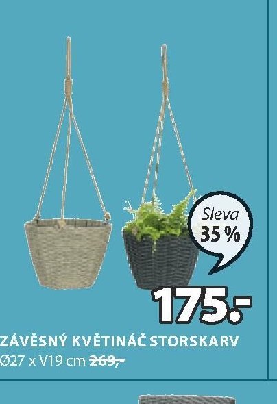 ZÁVĚSNÝ KVĚTINÁČ STORSKARV