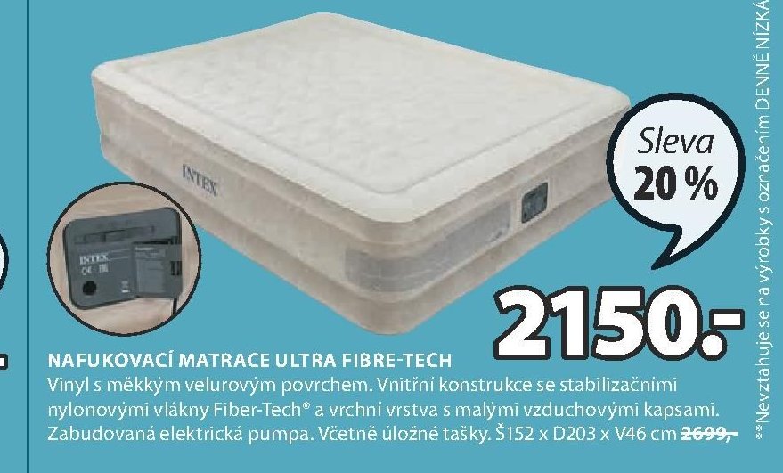 NAFUKOVACÍ MATRACE ULTRA FIBRE-TECH