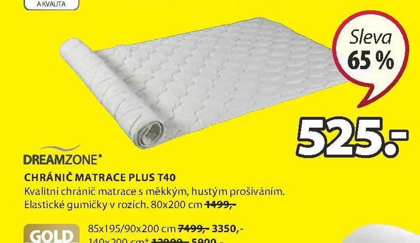 DREAMZONE CHRÁNIČ MATRACE PLUS T40