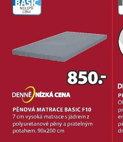 DREAMZONE PĚNOVÁ MATRACE BASIC F10
