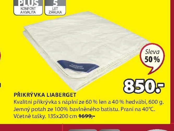 PŘIKRÝVKA LIABERGET