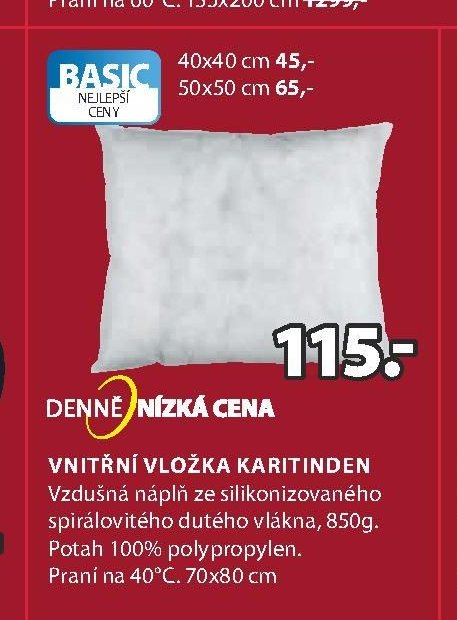 VNITŘNÍ VLOŽKA KARITINDEN