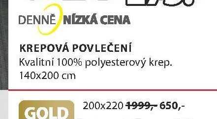 Kreppové povlečení 140x200 cm