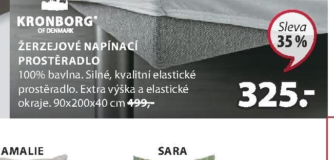 Žerzejové napínací prostěradlo 90x200x40 cm