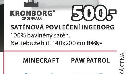 Saténové povlečení INGEBORG 140x200 cm