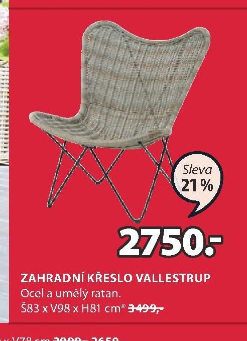 ZAHRADNÍ KŘESLO VALLESTRUP