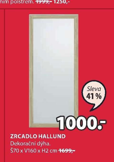 ZRCADLO HALLUND - Jysk aktualniletaky.eu