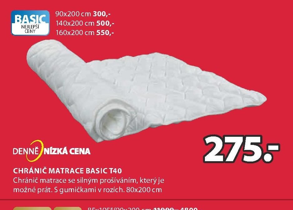 CHRÁNIČ MATRACE BASIC T40 - Jysk aktualniletaky.eu