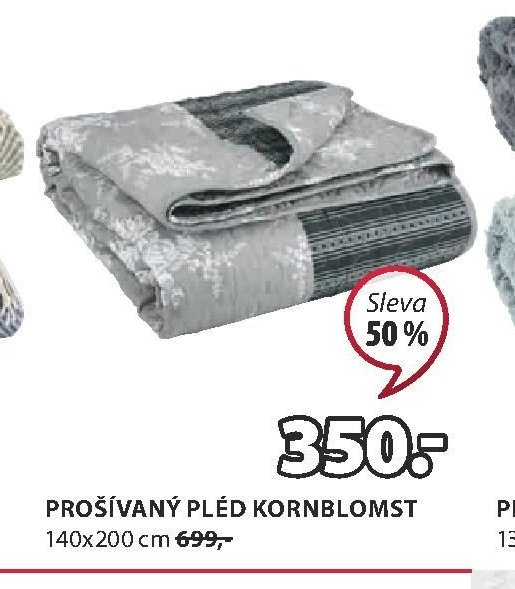 PROŠÍVANÝ PLÉD KORNBLOMST