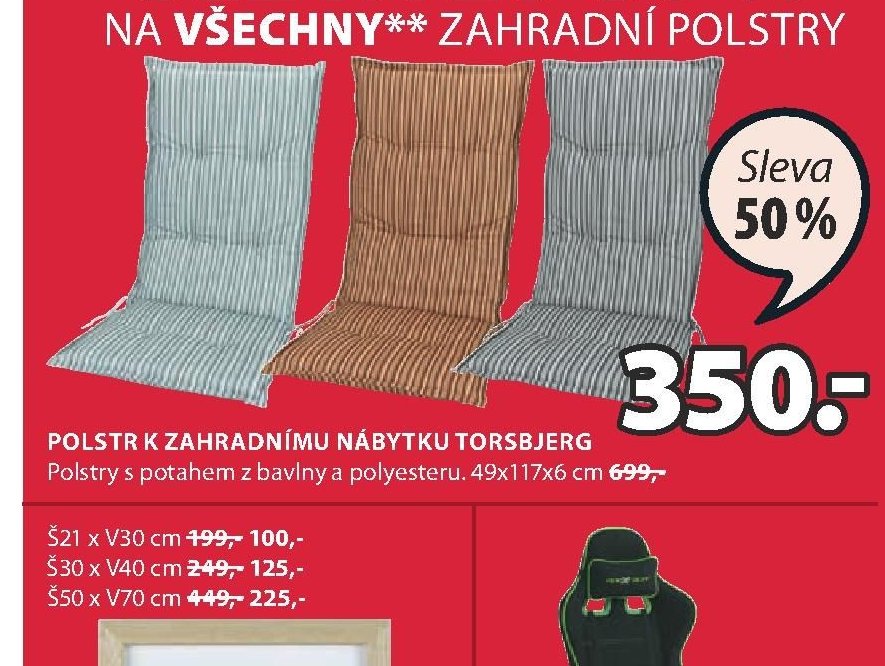 Polstr k zahradnímu nábytku Torsbjerg