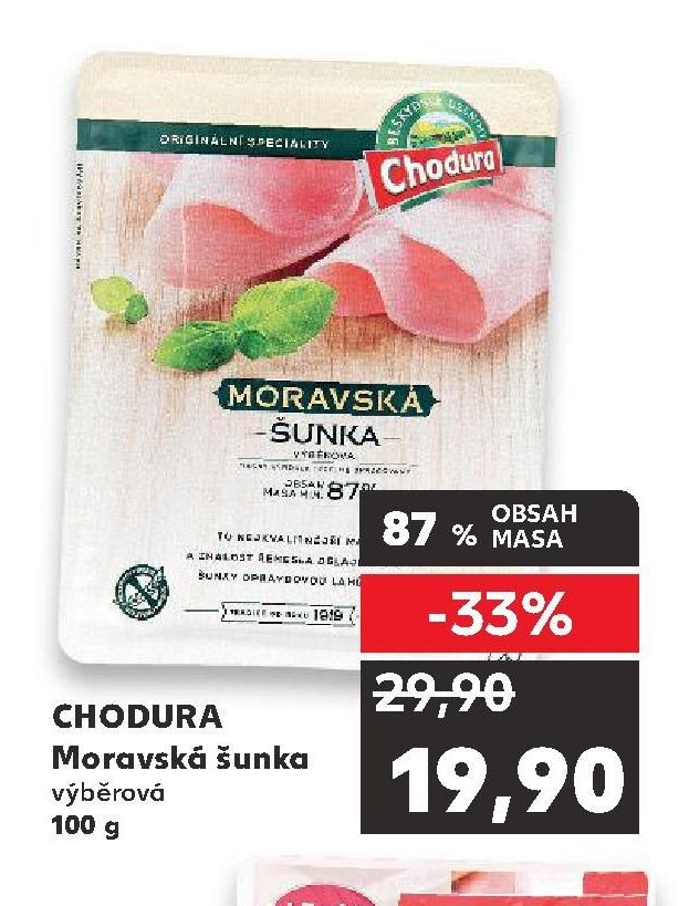 CHODURA Moravská šunka výběrová 100 g