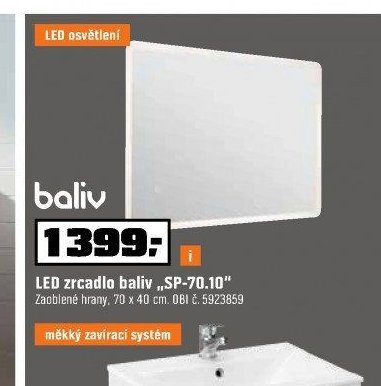 LED zrcadlo baliv „SP-70.10“