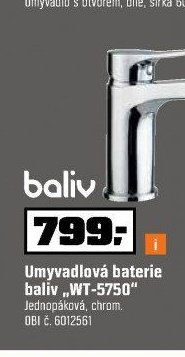 Umyvadlová baterie baliv „WT-5750“