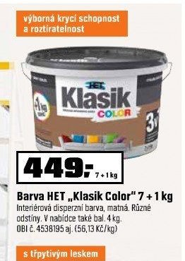Barva HET „Klasik Color“ 7 + 1 kg