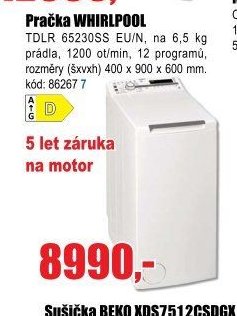 Pračka WHIRLPOOL TDLR 65230SS EU/N - EVA.cz aktualniletaky.eu