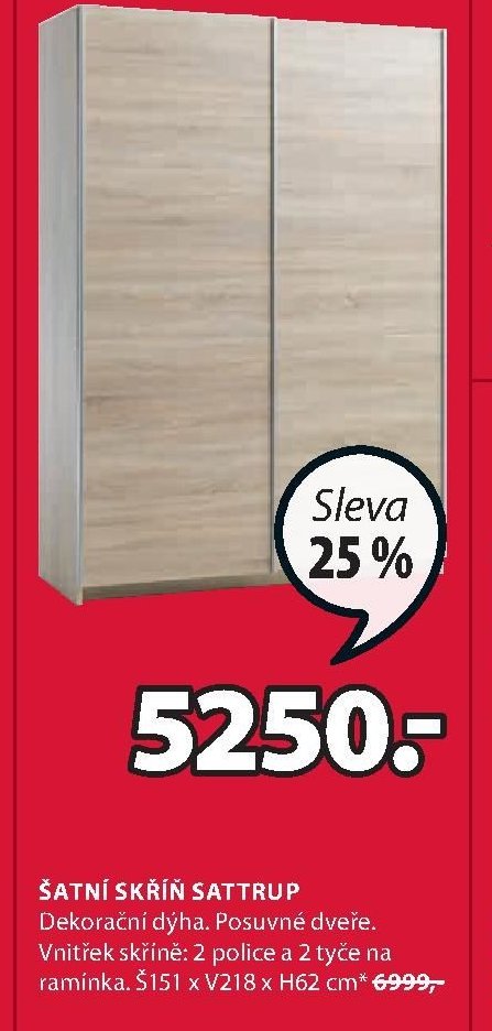 Šatní skříň Sattrup