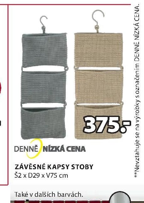 Závěsné kapsy Stoby