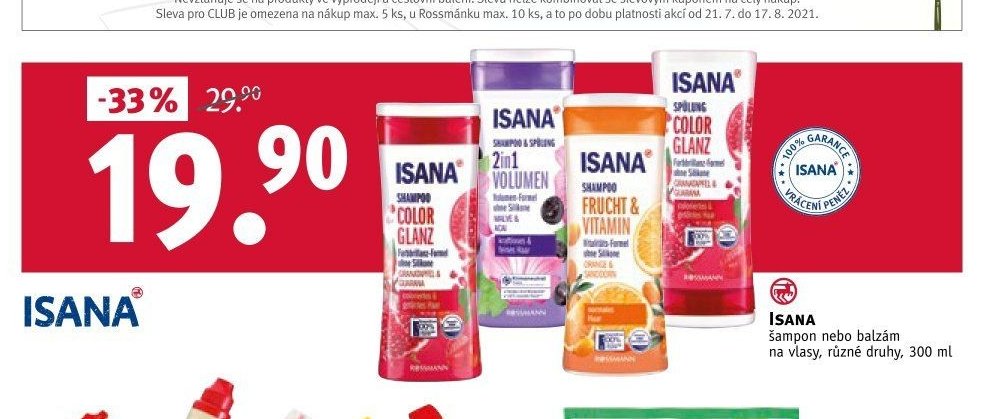 ISANA šampon nebo balzám na vlasy