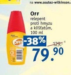 OFF repelent proti hmyzu a klíšťatům, 100 ml