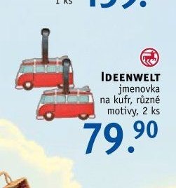 IDEENWELT jmenovka na kufr, různé motivy, 2 ks