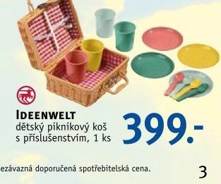 IDEENWELT dětský piknikový koš s příslušenstvím, 1 ks