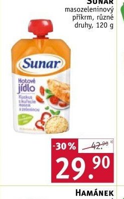 Sunar masozeleninový příkrm, 120 g