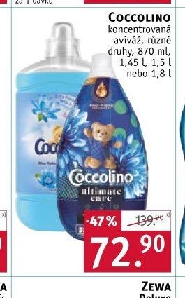 Coccolino koncentrovaná aviváž, různé druhy, 1,45 l, 1,5 l nebo 1,8 l