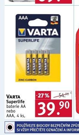 Varta Superlife baterie