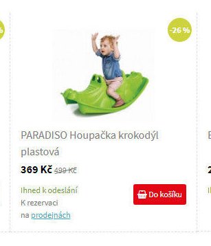 PARADISO Houpačka krokodýl plastová - Pompo aktualniletaky.eu