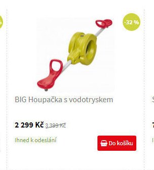 BIG Houpačka s vodotryskem - Pompo aktualniletaky.eu