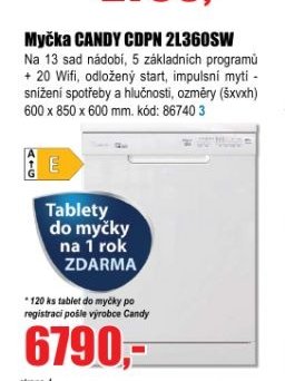 Myčka CANDY CDPN 2L360SW - EVA.cz aktualniletaky.eu