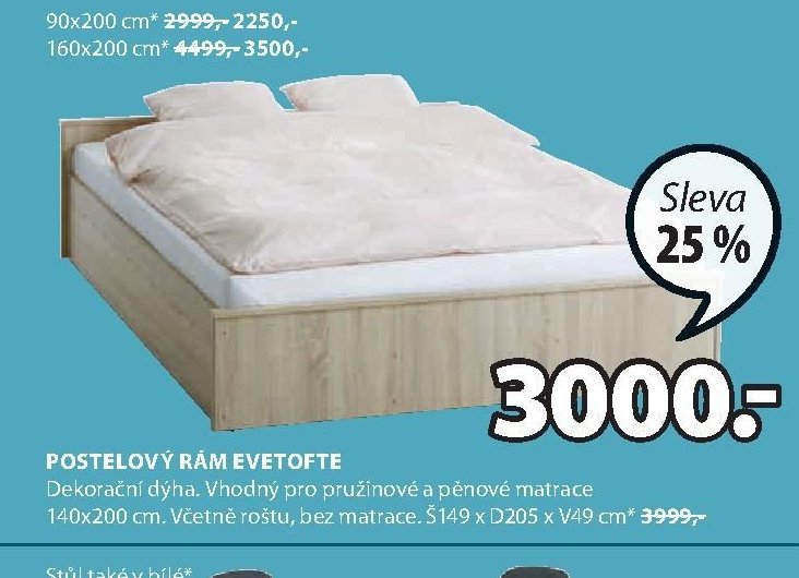 POSTELOVÝ RÁM EVETOFTE