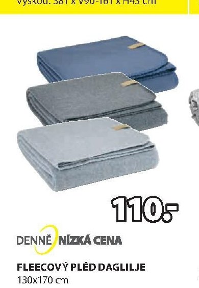 FLEECOVÝ PLÉD DAGLILJE
