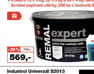 Remal Expert zářivě bílá malířská barva, 15 + 3 kg
