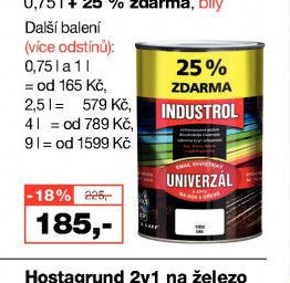 Industrol Univerzál S2013 vrchní lesklý email, 0,75 l