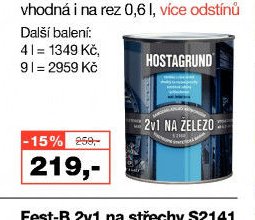 Hostagrund 2v1 na železo S2160, 0,6 l