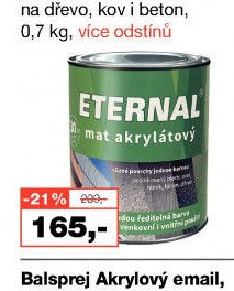 Eternal mat akrylátový vodouředitelná barva, 0,7 kg