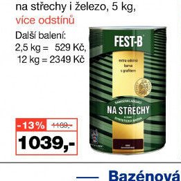 Fest-B 2v1 na střechy S2141 základní a vrchní nátěr, 5 kg