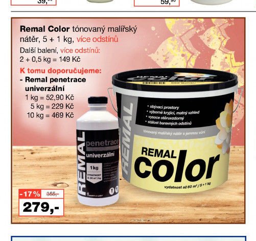 Remal Color tónovaný malířský nátěr