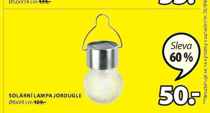 SOLÁRNÍ LAMPA JORDUGLE