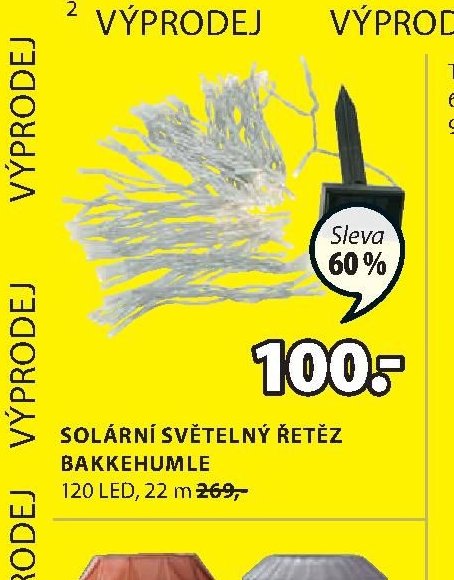 SOLÁRNÍ SVĚTELNÝ ŘETĚZ BAKKEHUMLE
