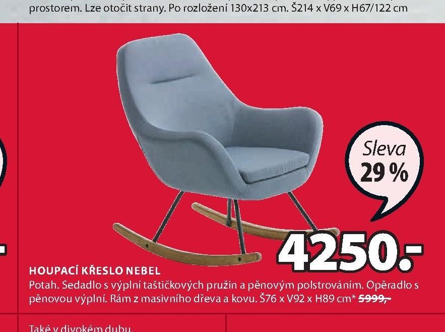 Houpací křeslo NEBEL