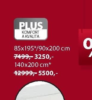 PLUS KOMFORT A KVALITA 85x195/90x200 cm