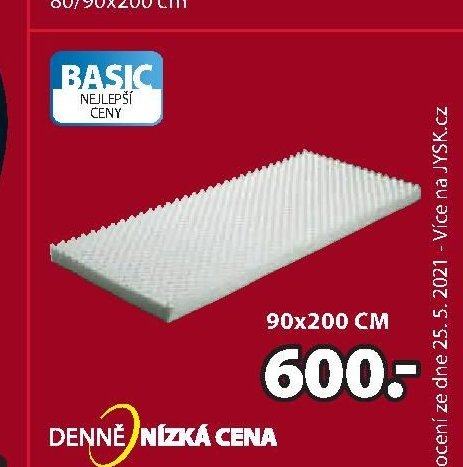 BASIC NEJLEPŠÍ CENY PĚNOVÁ MATRACE BASIC F5