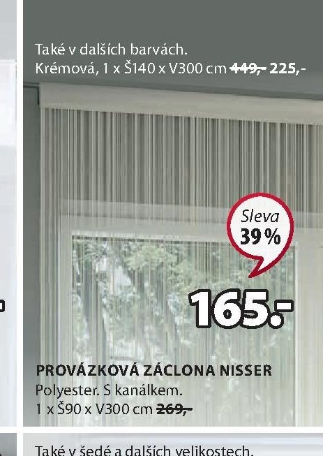 Provázková záclona Nisser